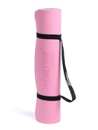 Коврик для фитнеса и йоги ONLYTOP, 183×61×0.6 см, цвет серый/розовый - Фото 19