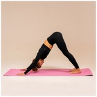 Коврик для фитнеса и йоги ONLYTOP, 183×61×0.6 см, цвет серый/розовый - Фото 10