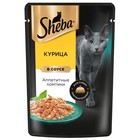 Влажный корм Sheba для кошек, курица в соусе, пауч 75 г - Фото 1