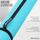 Коврик для фитнеса и йоги ONLYTOP, нескользящий, 183×61×0.6 см, цвет серый/голубой - Фото 3