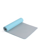 Коврик для фитнеса и йоги ONLYTOP, нескользящий, 183×61×0.6 см, серый, голубой - Фото 13