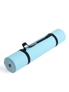 Коврик для фитнеса и йоги ONLYTOP, нескользящий, 183×61×0.6 см, серый, голубой - Фото 18