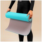 Коврик для фитнеса и йоги ONLYTOP, нескользящий, 183×61×0.6 см, цвет серый/голубой - Фото 8