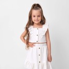 Комплект для девочки (топ, юбка) KAFTAN, р.32 (110-116 см), белый - фото 24567554