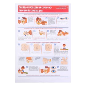 Комплект плакатов "Оказание первой помощи пострадавшим" лист А2 - 6 шт 9632174