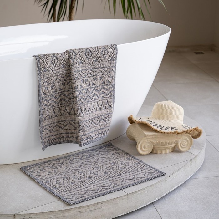 Комплект ковриков для ванны «Лота», размер 60х100 см,50х60 см, цвет бежевый - Фото 1