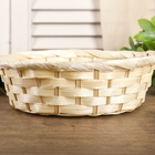 Корзина "Светлая" 19х19х6 см из бамбука - Фото 3
