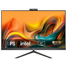 Моноблок IRU Office 27IH5P2K, 27", i5 11400, 8 Гб, SSD 512 Гб, UHDG 730, Dos, чёрный