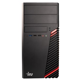 Компьютер IRU Home 310H5SM MT, i5 11400F, 8 Гб, SSD 512 Гб, GTX1630 4Gb, Dos, чёрный