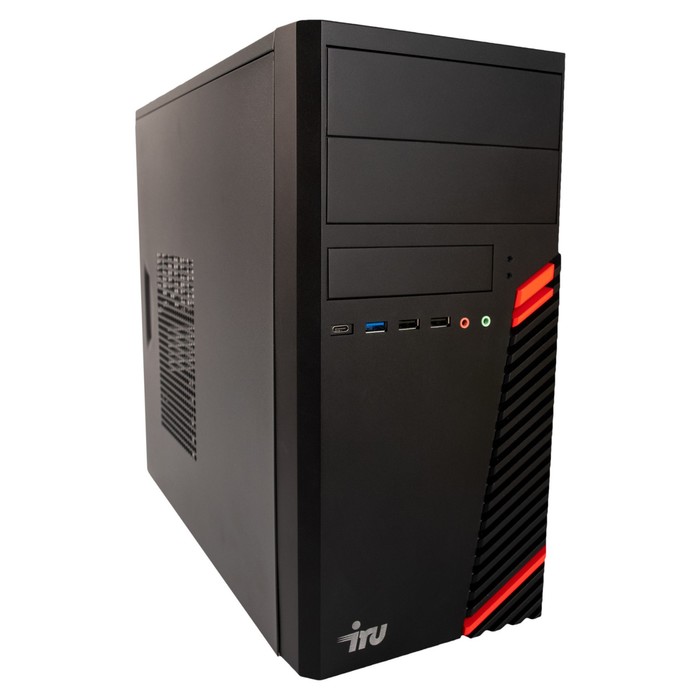 Компьютер IRU Home 310H5SM MT, i5 11400F, 8 Гб, SSD 512 Гб, GTX1630 4Gb, Dos, чёрный - фото 51311394