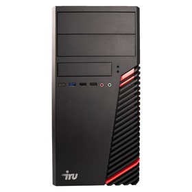 Компьютер IRU Home 310H5SM MT, i3 10105F, 16 Гб, SSD 512 Гб, GTX1630 4Gb, Dos, чёрный