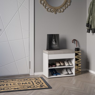 Тумба для обуви «ТО-31», 600×296×533 мм, цвет белая шагрень