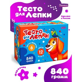 Тесто для лепки в коробке, тесто 840 г, формы, скалка 9633247