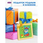 Фреска из цветного песка «Зайка-художник» - фото 24509310