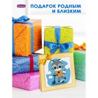 Фреска из цветного песка «Енот на самокате» - фото 24509331