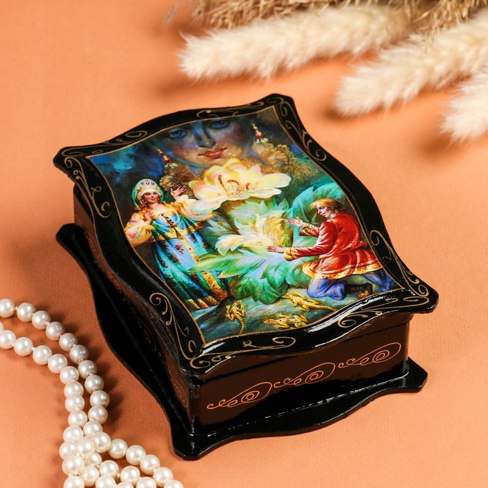 Шкатулка для украшений «Сказки», 12×16 см, лаковая миниатюра, МИКС - Фото 1