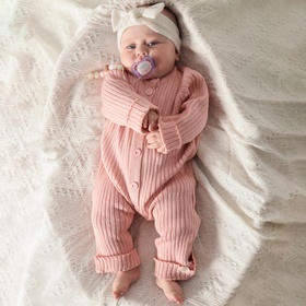 Комбинезон вязаный Крошка Я, рост 86-92, розовый