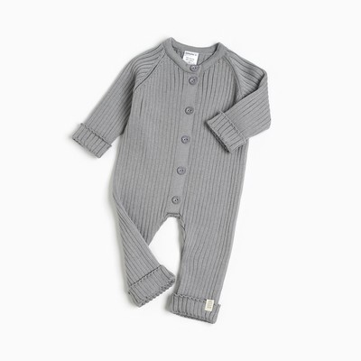 Комбинезон вязаный Крошка Я, рост 80-86, серый
