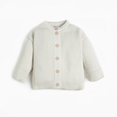 Кардиган вязаный Крошка Я, рост 68-74, молочный