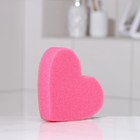 Губка банная для тела «Love», 150×125×35 мм, цвет розовый - Фото 2