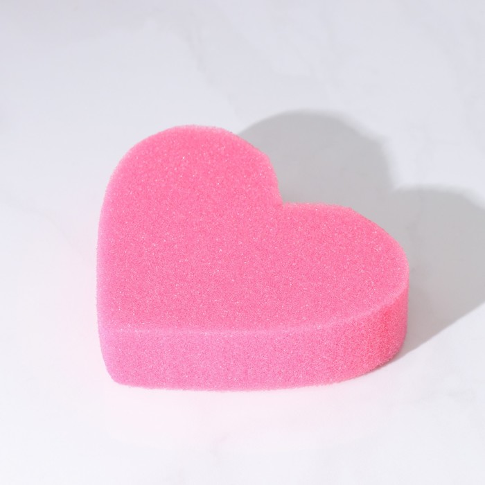 Губка банная для тела «Love», 150×125×35 мм, цвет розовый - фото 1909194112