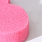 Губка банная для тела «Love», 150×125×35 мм, цвет розовый - Фото 4