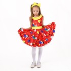 Карнавальный костюм «Стиляги 1», платье красное в горох, повязка, р. 30, рост 110-116 см - Фото 2