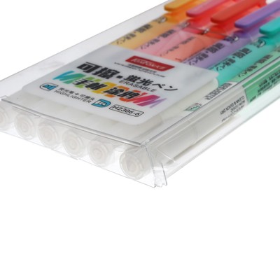 УЦЕНКА Набор маркеров-текстовыделителей «Пиши - стирай» 6 цветов, двусторонние