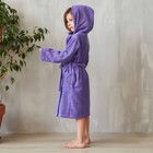 Халат махровый детский, размер 28, цвет фиолетовый, 320 г/м2, хлопок 100% с AIRO - Фото 4