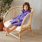 Халат махровый детский, размер 28, цвет фиолетовый, 320 г/м2, хлопок 100% с AIRO - Фото 7