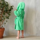 Халат махровый детский, размер 30, цвет зелёный, 320 г/м2 хлопок 100% с AIRO - Фото 4