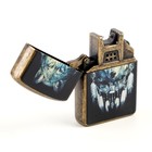 Зажигалка электронная «Волчий дух», от USB, дуговая, черная, в пакете 9726094