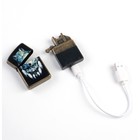 Зажигалка электронная «Волчий дух», от USB, дуговая, черная, в пакете 9726094
