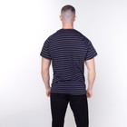 Футболка мужская в полоску, цвет синий, размер 52 - фото 22262296