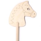 Детская игрушка деревянная «Лошадка на палке. Раскрась меня», 65 см - Фото 3