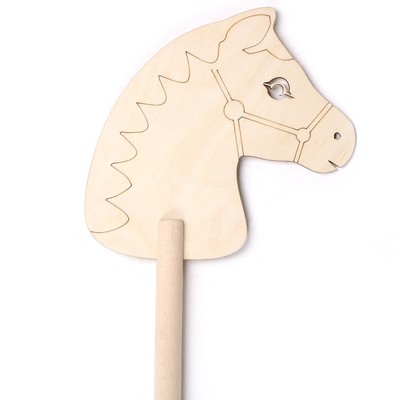 Детская игрушка деревянная «Лошадка на палке. Раскрась меня», 65 см