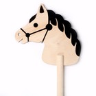 Детская игрушка деревянная «Лошадка на палке», 80 см - Фото 3