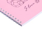 Тетрадь 48 листов в клетку на гребне "Розовые медвежата", обложка мелованный картон, матовая ламинация, 3D фольга, блок офсет 65г/м2, 4вида, МИКС - фото 24218339