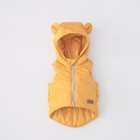 Безрукавка детская утеплённая KinDerLitto «Орсетто», рост 68-74 см, цвет горчица - фото 294248031