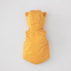 Безрукавка детская утеплённая KinDerLitto «Орсетто», рост 68-74 см, цвет горчица - Фото 2