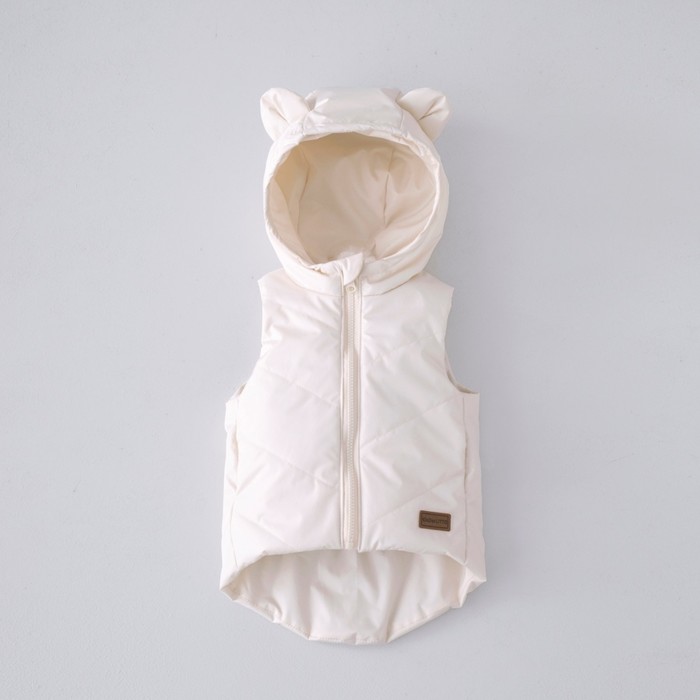 Безрукавка детская утеплённая KinDerLitto «Орсетто», рост 74-80 см, цвет молоко