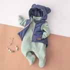 Безрукавка детская утеплённая KinDerLitto «Орсетто», рост 92-98 см, цвет тёмно-синий - Фото 5