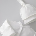 Комплект на выписку KinDerLitto «Батист шитье», 4 предмета, рост 50-56 см, цвет молоко - Фото 4