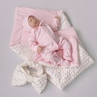 Комплект на выписку KinDerLitto «Первый гардероб», 4 предмета, рост 50-56 см, цвет розовое молоко - Фото 2