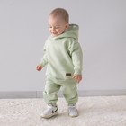 Костюм детский спортивный KinDerLitto «Оверсайз», 2 предмета: худи, штаны, рост 98-104 см, цвет оливковый - Фото 2