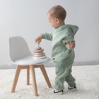 Костюм детский спортивный KinDerLitto «Оверсайз», 2 предмета: худи, штаны, рост 74-80 см, цвет полынь - Фото 5