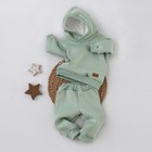 Костюм детский спортивный KinDerLitto «Оверсайз», 2 предмета: худи, штаны, рост 98-104 см, цвет полынь - Фото 1