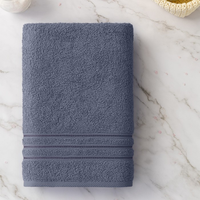 Полотенце махровое Самойловский Текстиль, 400 гр, размер 33х70 см, цвет маренго - Фото 1