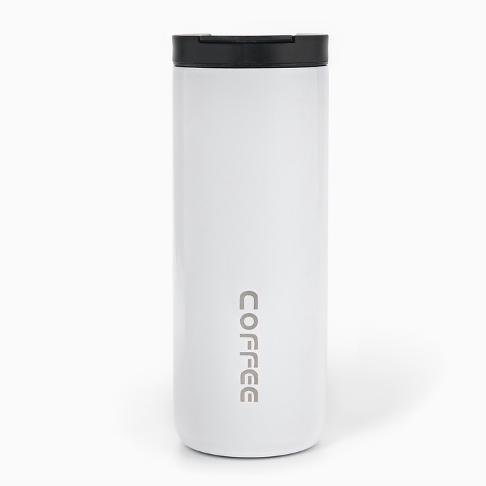 Термокружка, 500 мл, Coffee, сохраняет тепло 8 ч, белая - Фото 1