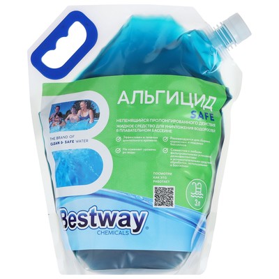 Альгицид SAFE против водорослей, 3 л, пролонгированного действия, B1909200 Bestway
